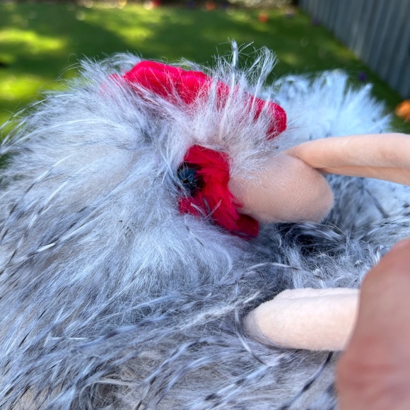 Fluffy Rooster Easter Basket for holiday or decor. Vibrant egg basket - Picture 6 of 8